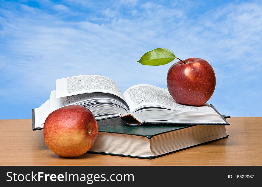 Red Apples And  Books