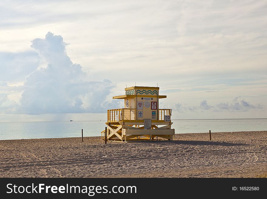 Wooden Art Deco Baywatch Huts At The L Beach