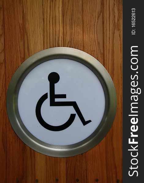 Symbol of men and woman's disabled executive toilet sign. Symbol of men and woman's disabled executive toilet sign