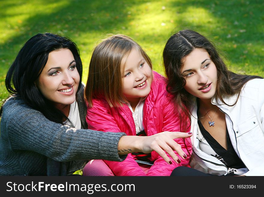 Family taking healthy stroll