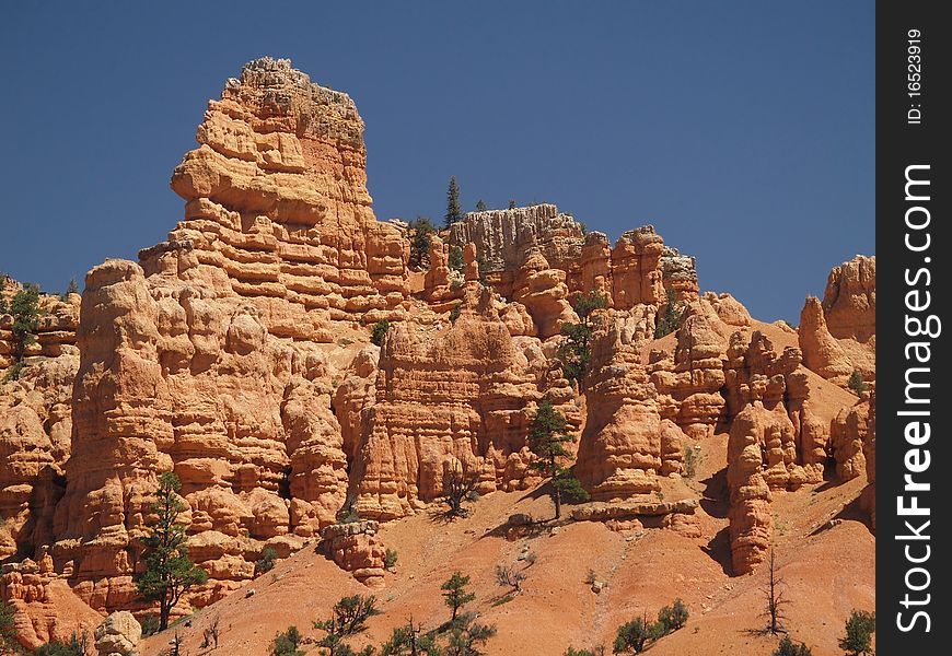 Red rock formations near Bryce Canyon, USA. Red rock formations near Bryce Canyon, USA