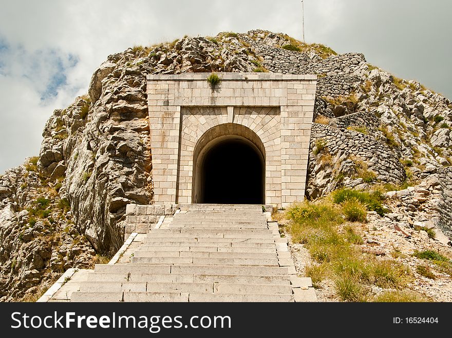 Picture of a stone stairs to the top of the Jezerski vrh, Lovćen, Montenegro