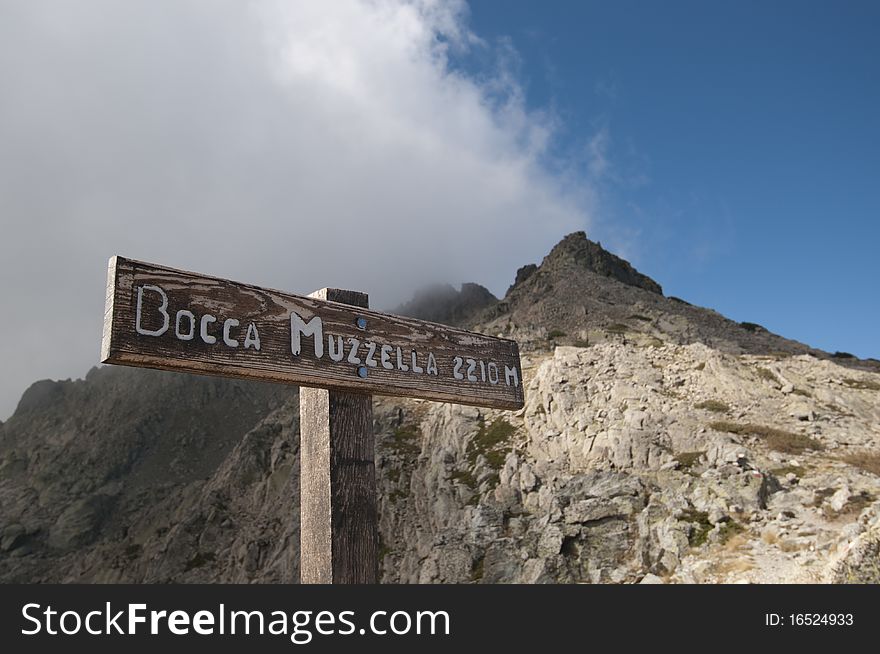 Nature around famous hiking path GR20 at Corsica.