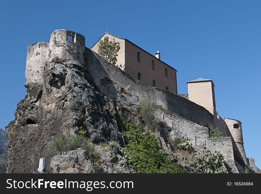 Citadel of Corte at Corsica.