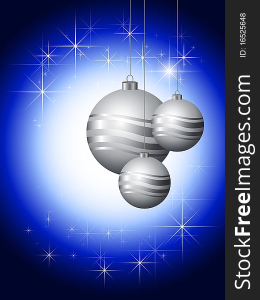 Christmas Background With Balls