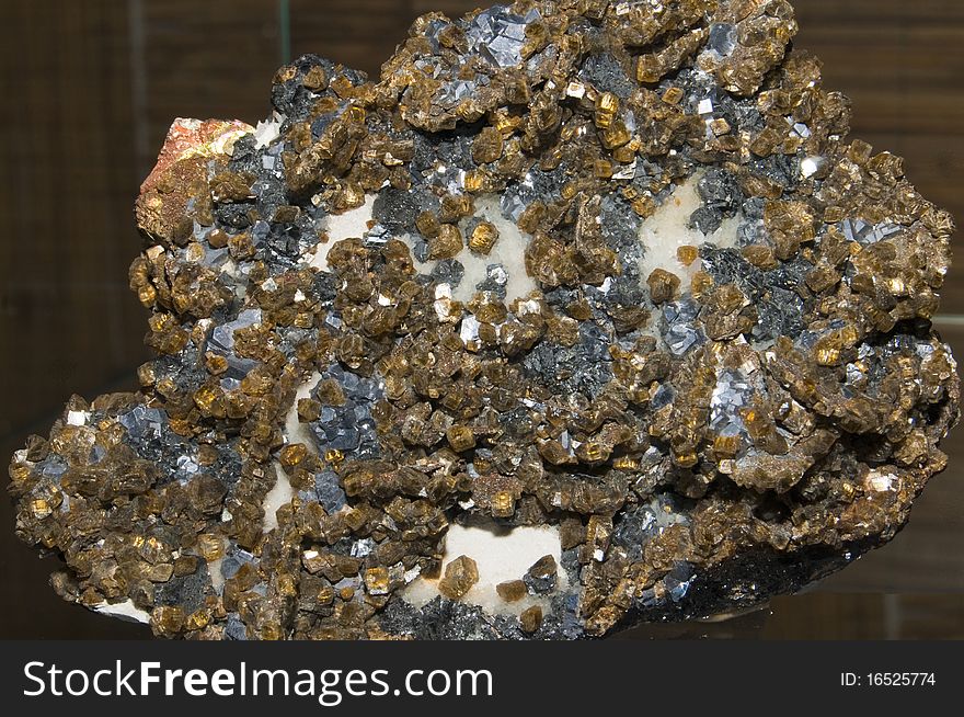 Siderite and Sphalerit Cluster from Herja Mine