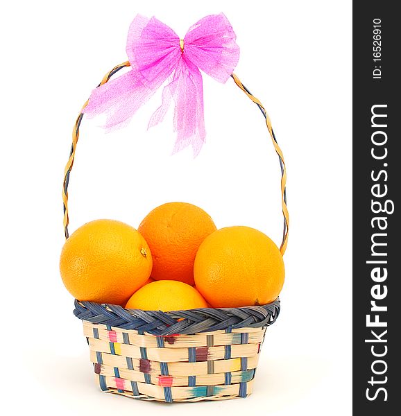 The orange basket in thanksgiving day