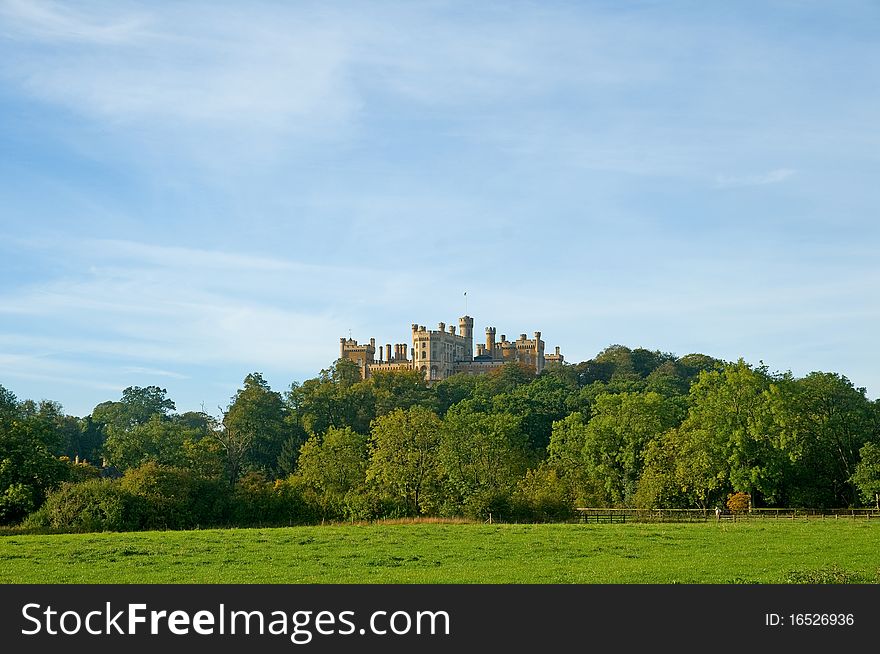 Belvoir castle and countryside in the vale of belvoir in england. Belvoir castle and countryside in the vale of belvoir in england