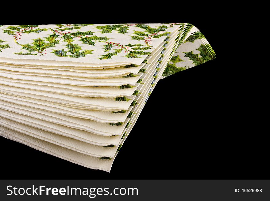 Paper napkins for table on a white background.