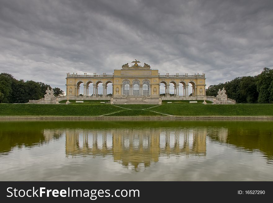 Gloriette building in Schonbrunn, Vienna, AT