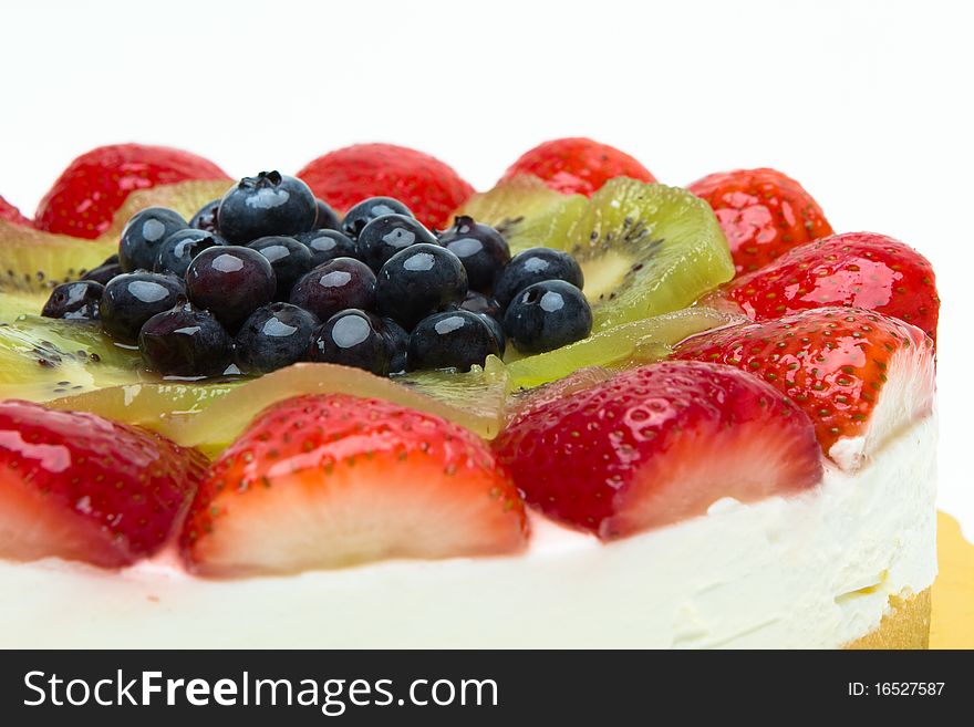 Delicious creme filled fruit cake.