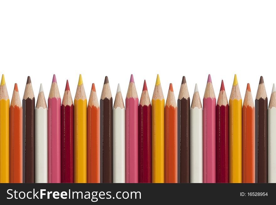 Colorful crayon as white isolate background. Colorful crayon as white isolate background