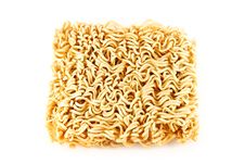 A Block Of Instant Noodles Isolated Royalty Free Stock Photography