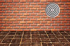 Goal On Brickwall Pattern Stock Photography Goal On Brickwall Pattern Stock Photography