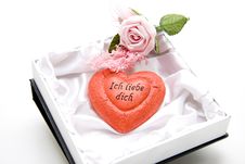 Heart In The Gift Box Royalty Free Stock Images