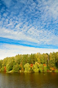 Wonderful View Of Autumnal Lake. Stock Photo Wonderful View Of Autumnal Lake. Stock Photo