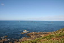 Coast Of Guernsey At Torteval Royalty Free Stock Photos