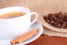 Cup Of Coffee With Cinnamon Royalty Free Stock Photos Cup Of Coffee With Cinnamon Royalty Free Stock Photos