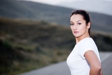 Portrait Of A Beautiful Woman, Outdoor Portrait Stock Photography Portrait Of A Beautiful Woman, Outdoor Portrait Stock Photography