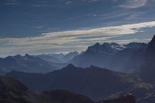View From The Schilthorn Mountain Stock Photo