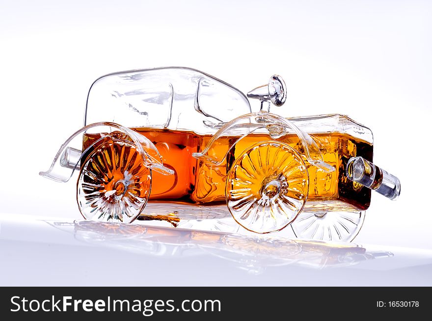 Car-shaped Brandy Bottle 2, Copy Space