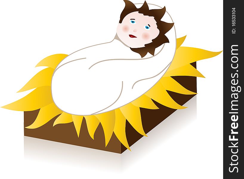 Religion theme baby jesus  for your advert message