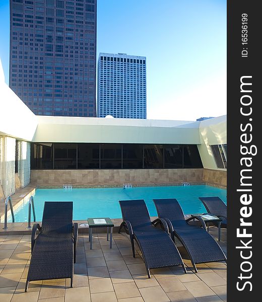 Terraced Swimming Pool in a luxury hotel in Chicago