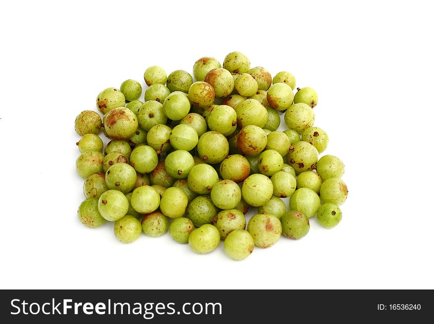 Thai fruit isolated on white