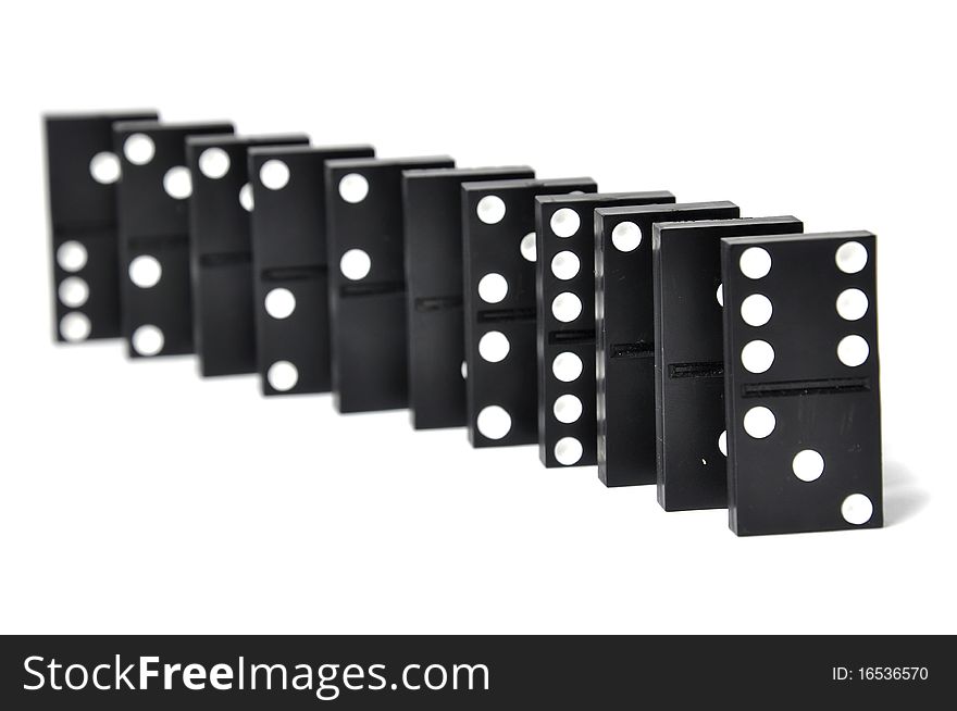 Dominoes isolated on white background. Dominoes isolated on white background