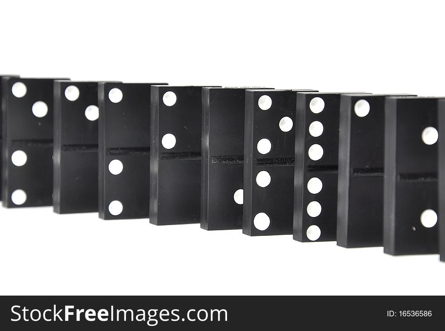 Dominoes isolated on white background. Dominoes isolated on white background