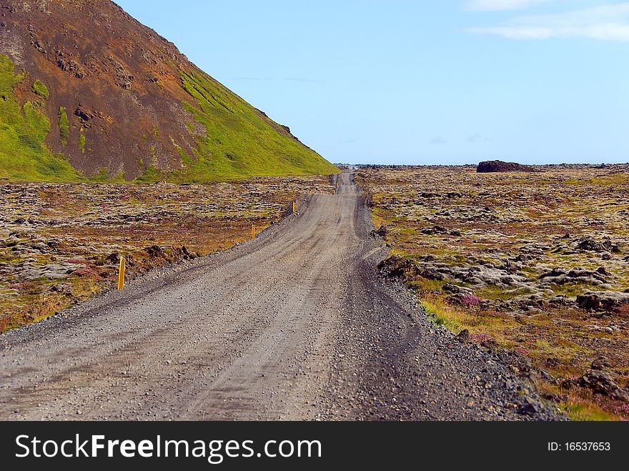 Dirt road to the south of Iceland. Dirt road to the south of Iceland