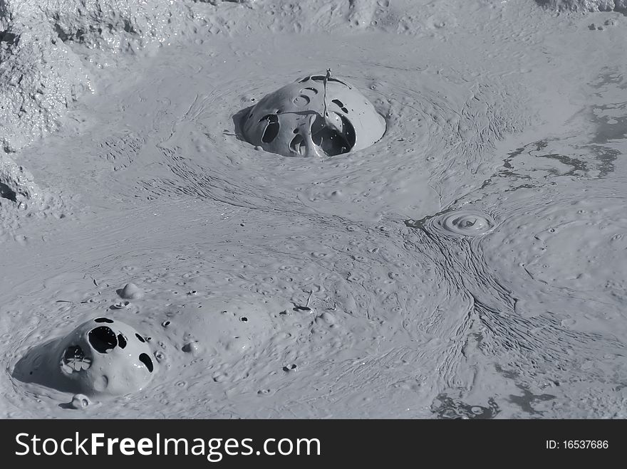 Bull of boiling mud to icelandic fumaroles. Bull of boiling mud to icelandic fumaroles