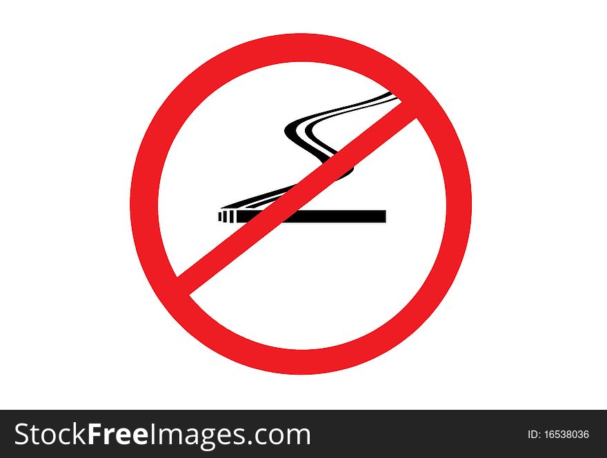 No Smoking Sign Isolated