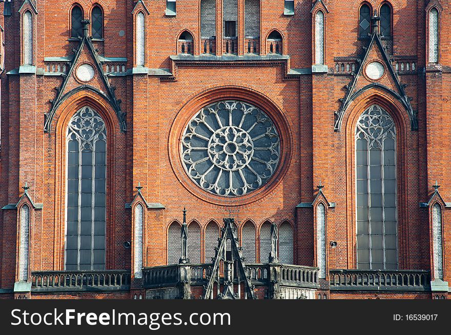 Beautiful window in gothic church. Beautiful window in gothic church