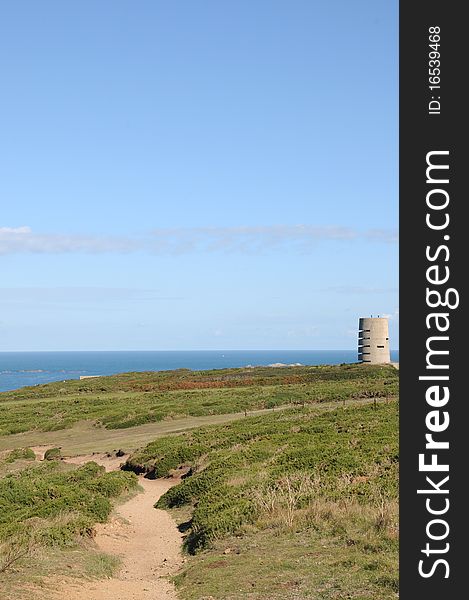 Pleinmont Tower On Guernsey Coast