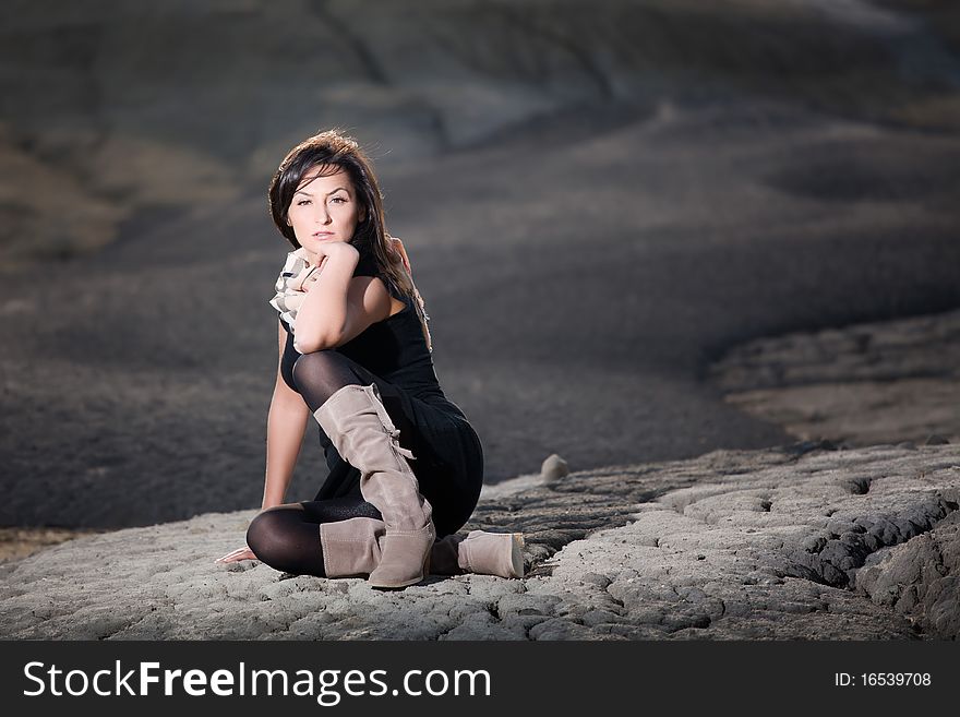 Beautiful woman portrait, outdoor portrait. Beautiful woman portrait, outdoor portrait