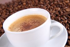 Cup Of Coffee And Coffee Beans Stock Image Cup Of Coffee And Coffee Beans Stock Image