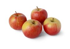 Four Ripe Juicy Red Apple Stock Photography