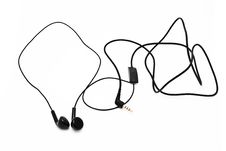 Black Earphones Royalty Free Stock Image Black Earphones Royalty Free Stock Image