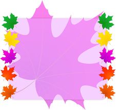 Picture Frame With Autumn Sheet Stock Photo Picture Frame With Autumn Sheet Stock Photo