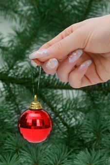 Hand Holding Christmas Ball Stock Photo Hand Holding Christmas Ball Stock Photo