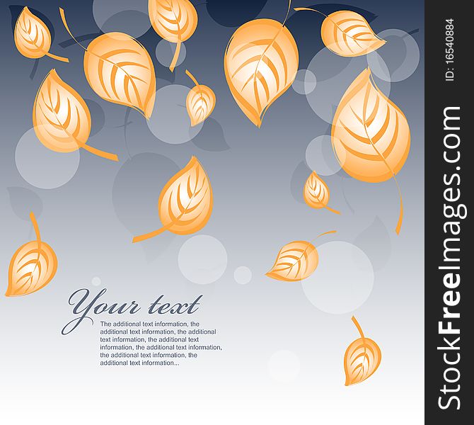 Vector background for design on a theme of autumn
