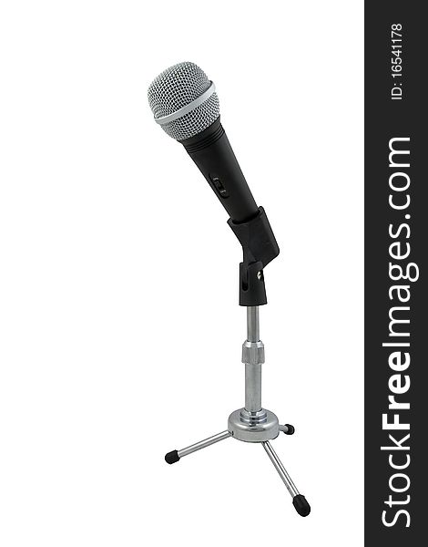 The image of microphone under the white background