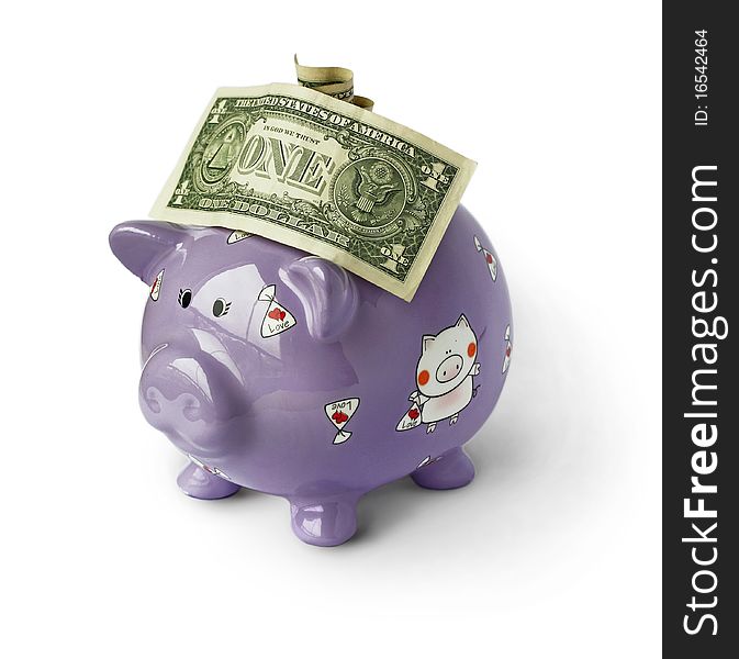 Piggy Moneybox With Money