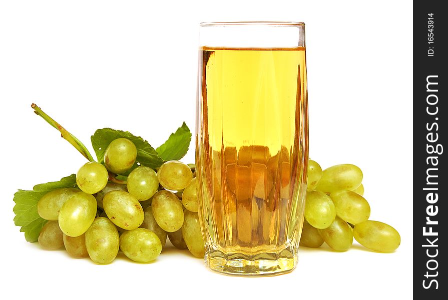 Glass with grapes juice