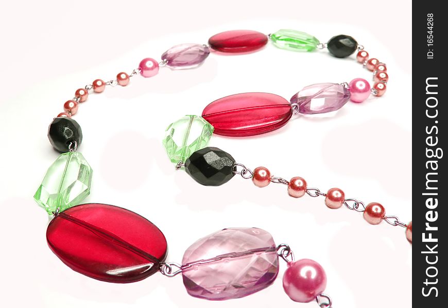 Red Purple Colored Beads