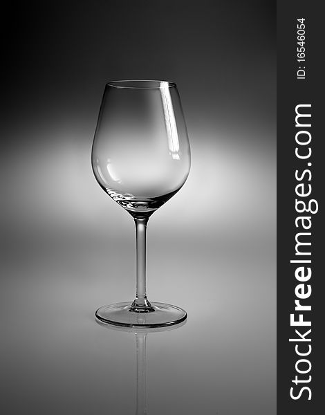 Basic glass with reflex on neutral background. Basic glass with reflex on neutral background