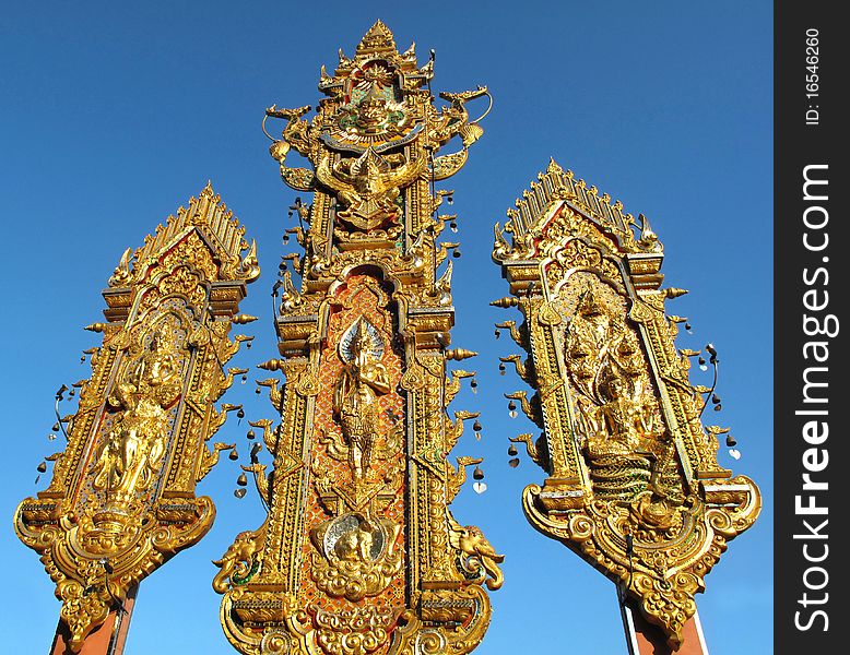 Deva or angle of Hindu Statue at golden triangle in Thailand. Deva or angle of Hindu Statue at golden triangle in Thailand