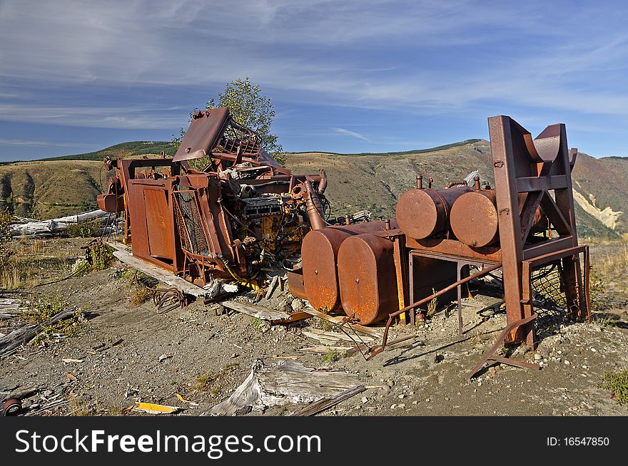 Logging equipment destroyed in the 1980 eruption of Mt. St. Helens