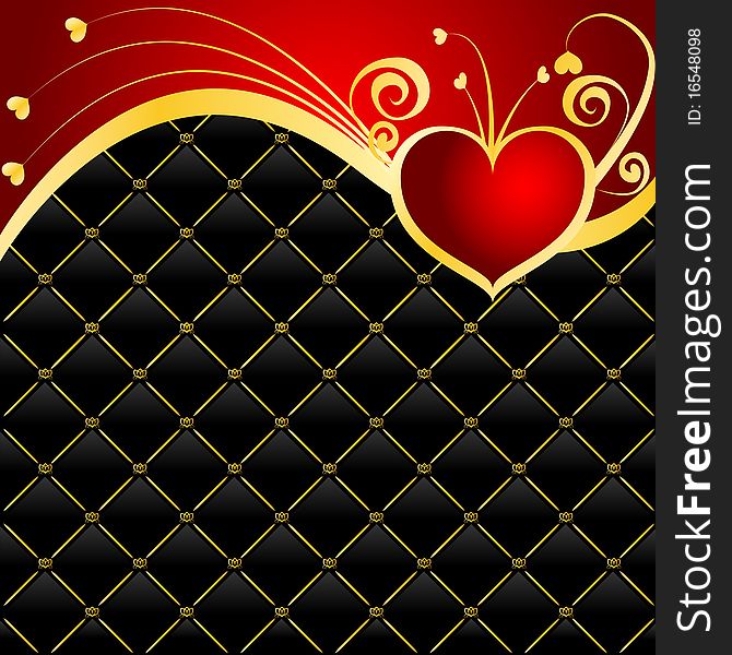 Vector Valentines day background with heart